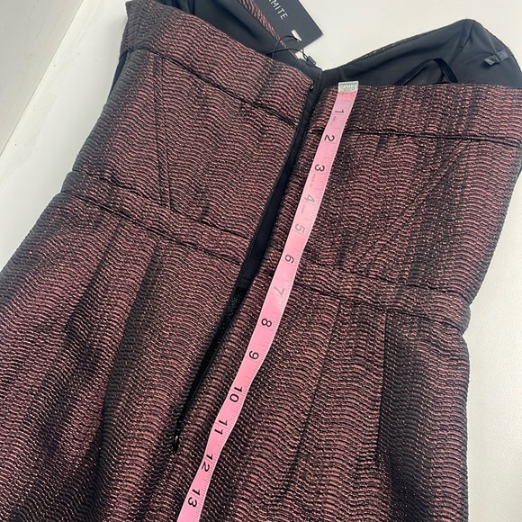 NWT holiday party dress sparkly strapless bustier sweetheart neckline mesh area - Picture 6 of 14